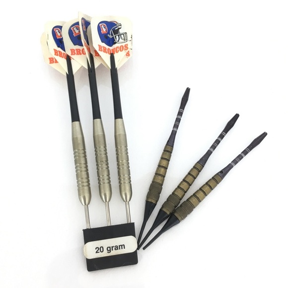 Vintage NFL Denver Broncos Steel Tip Unicorn Darts 20 Gram W/Leather Case - Picture 10 of 10